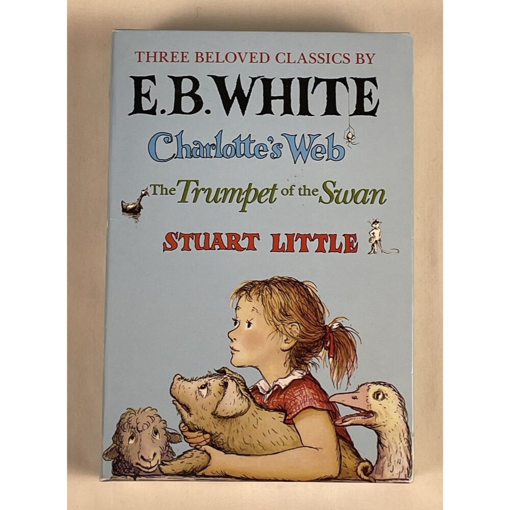 E. B. WHITE, Box set of 3 Charlotte’s Web Stuart Little The Trumpet Of The Swan